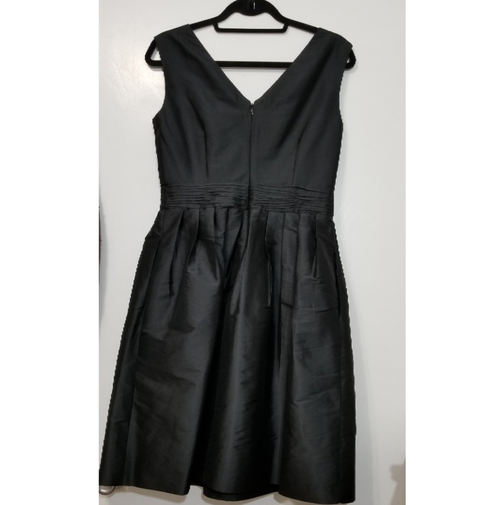 NWOT | Ellen Tracy V Neck Fit & Flare Black Dress - Picture 4 of 6